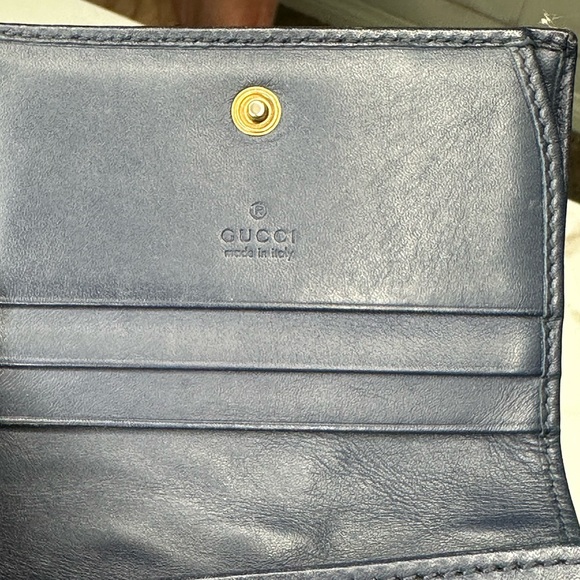 Gucci Marmont Floral Denim Bifold Wallet - Picture 7 of 9